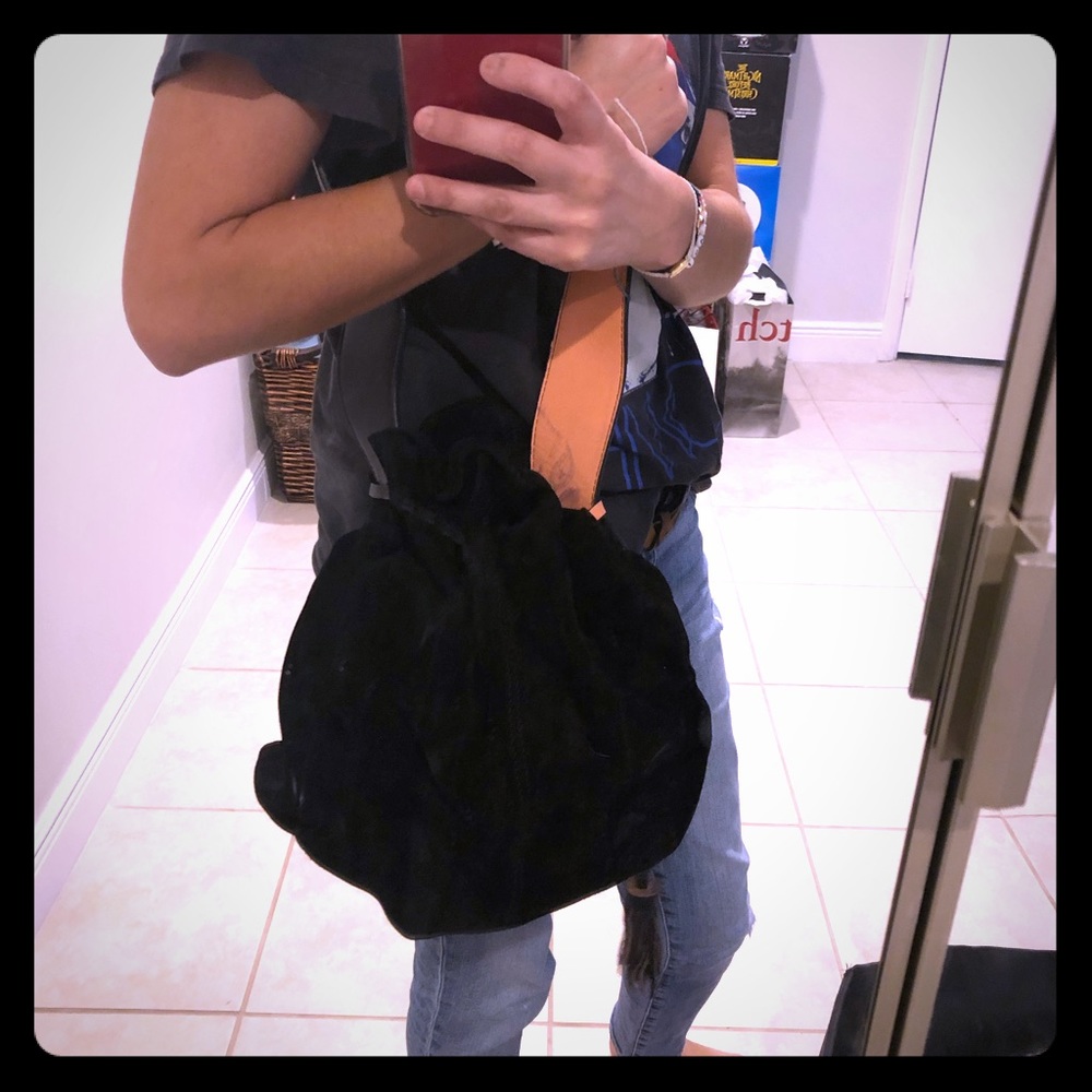 Zara Black Suede shoulder bag 💼.